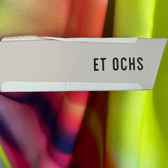 NWT ET OCHS Asymmetric One-shoulder Tie-dyed Crepe Mini Dress In Multicolor 6 - Picture 11 of 14